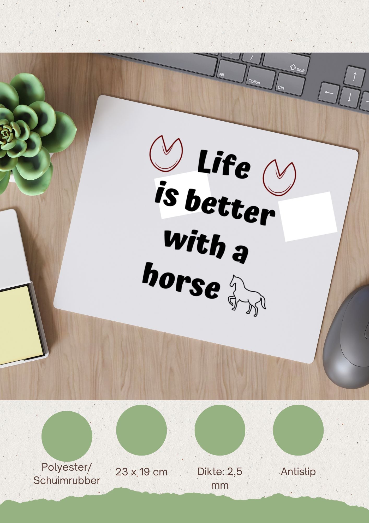 life is better with a horse Muismat