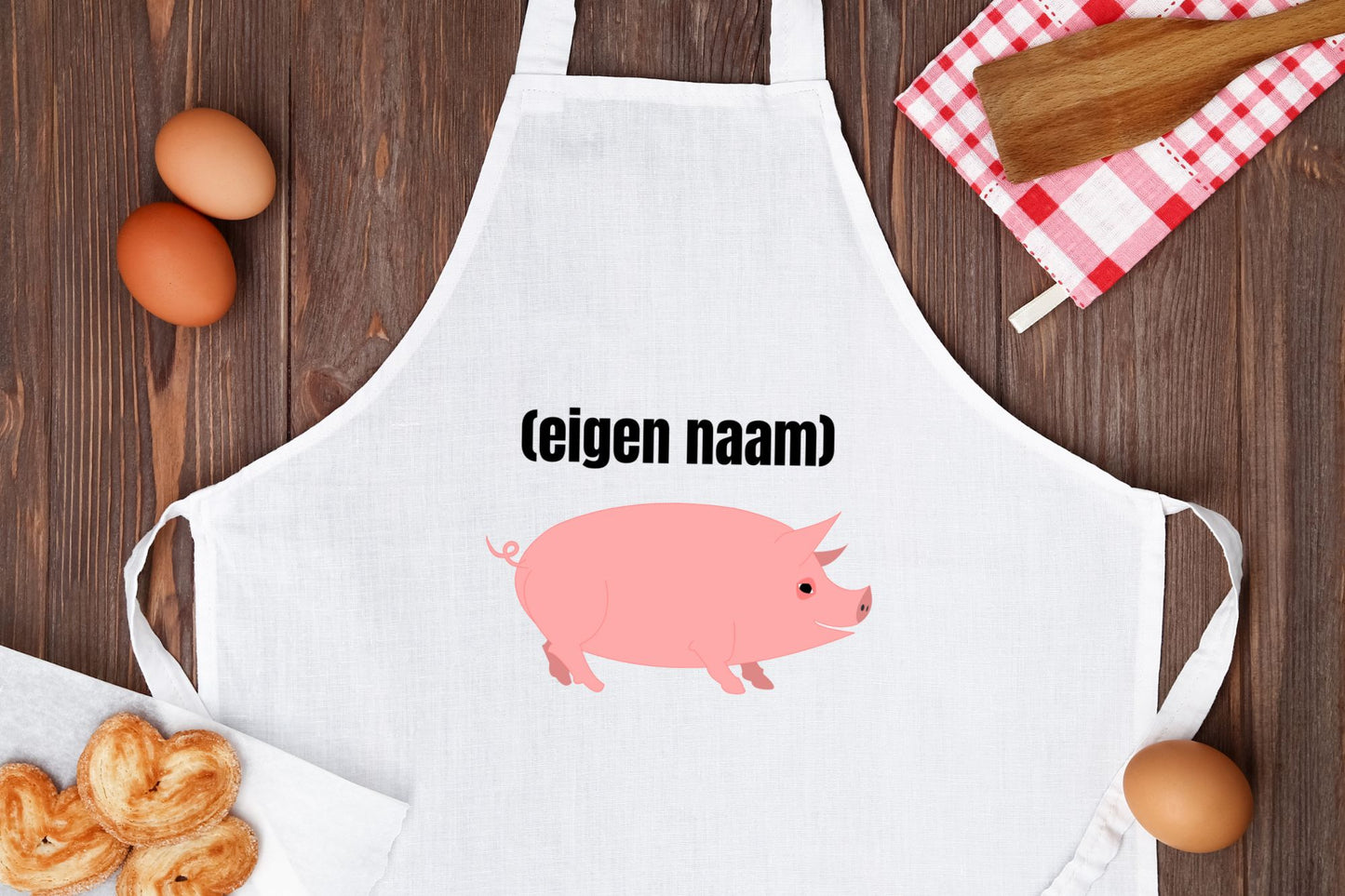 varken met eigen naam Keukenschort