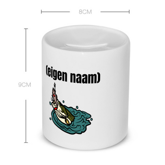 vis met eigen naam Spaarpot