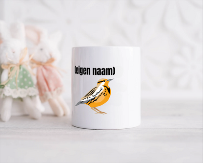 oranje mus met eigen naam Spaarpot
