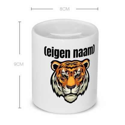 tijgerkop met eigen naam Spaarpot