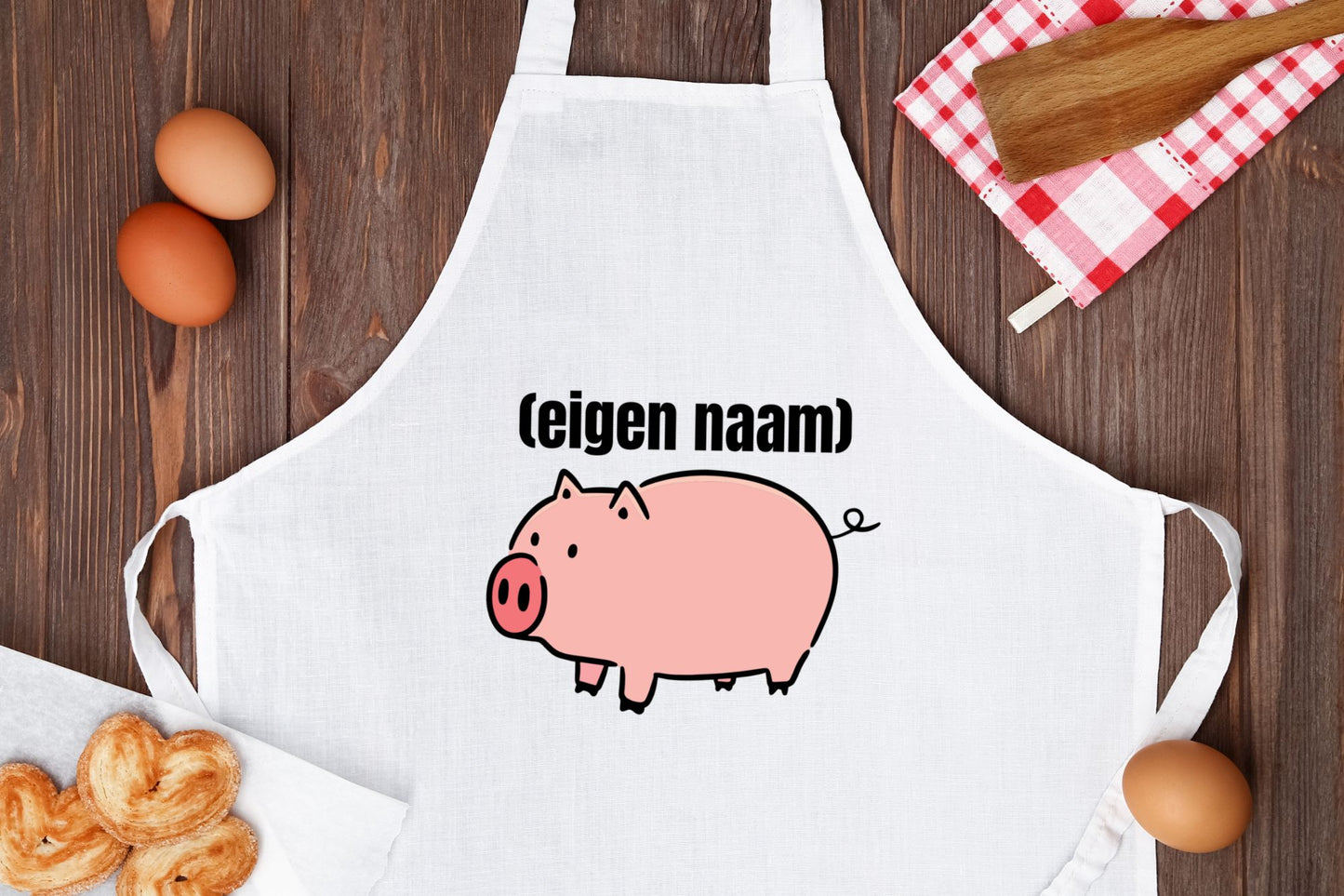 varken met eigen naam Keukenschort