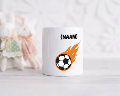 voetbal mok met eigen naam Spaarpot
