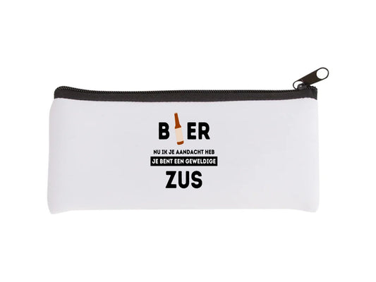 bier, nu ik je aandacht heb je bent een geweldige zus Etui