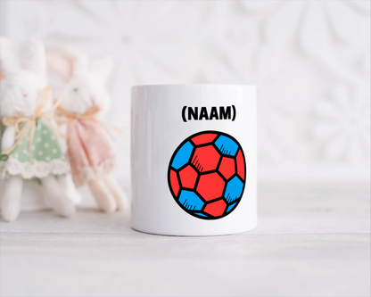 handbal mok met eigen naam Spaarpot