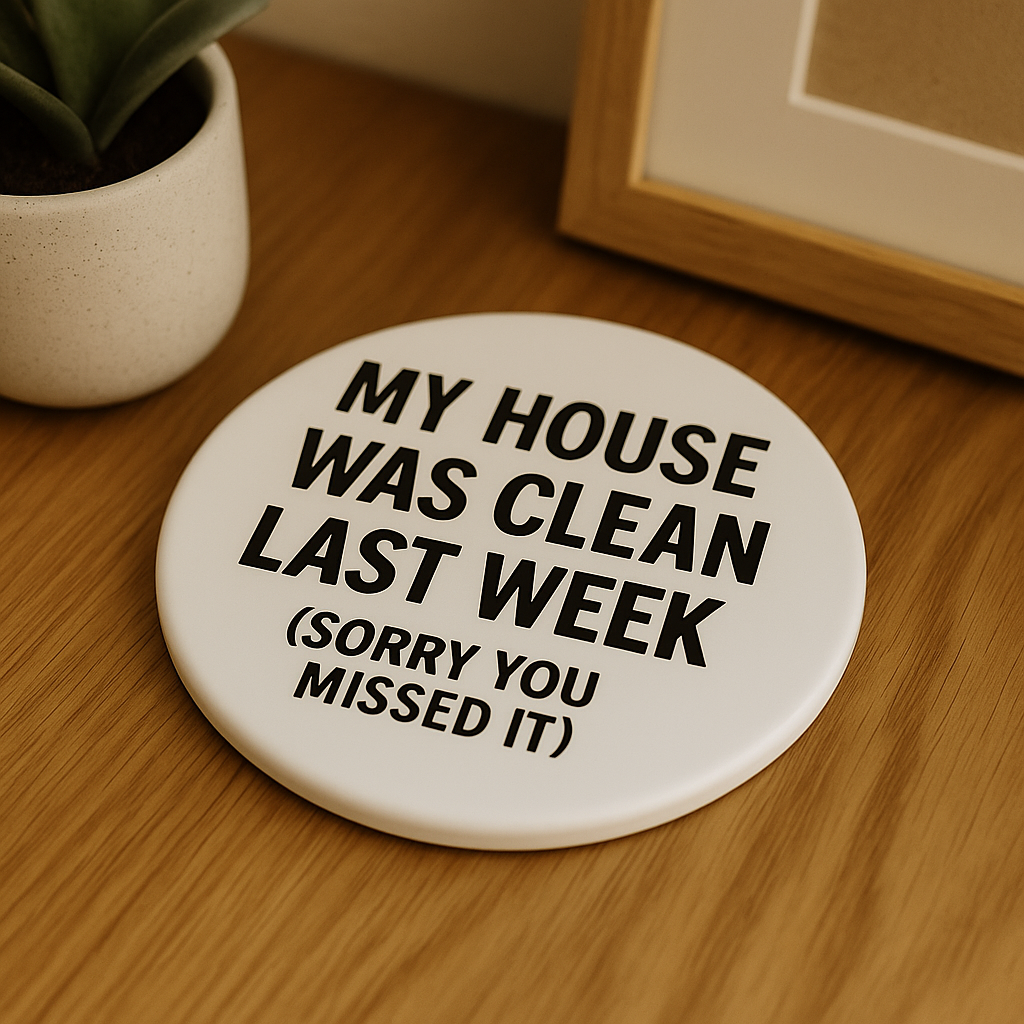 Keramische Tegel Rond 20 cm – Wit Glanzend (Personaliseerbaar)