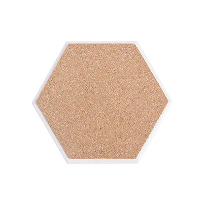 Keramische Onderzetter Hexagon – Met Kurk (Personaliseerbaar)
