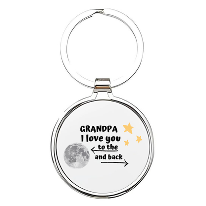 grandpa i love you to the moon and back Sleutelhanger