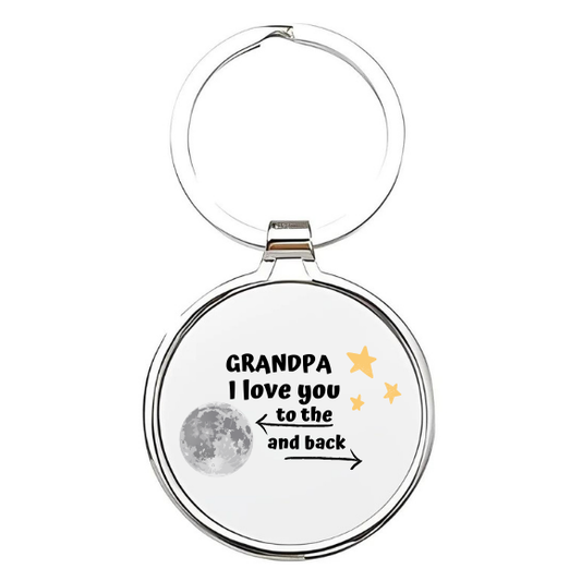 grandpa i love you to the moon and back Sleutelhanger