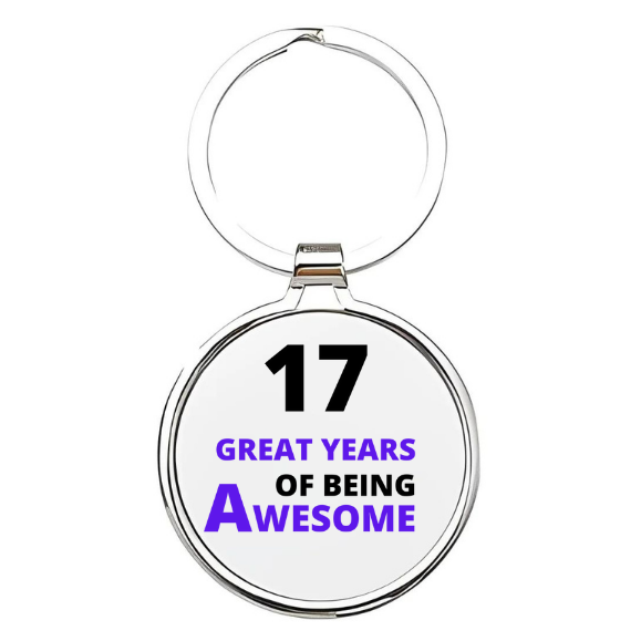 17 great years of being awesome Sleutelhanger