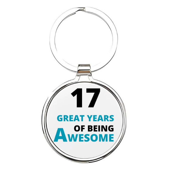 17 great years of being awesome Sleutelhanger